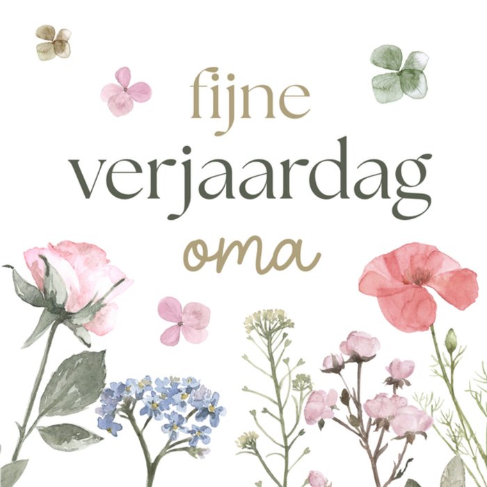 Papercute | Verjaardagskaart | Bloemen | Oma