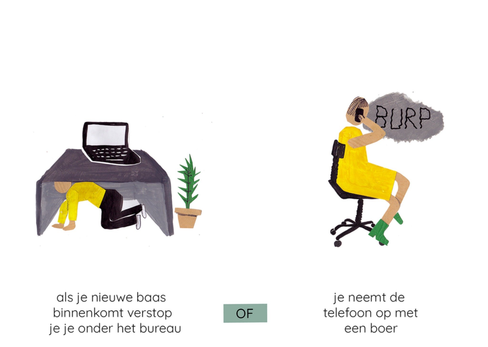 Nieuwe baan kaart Burp Kaart Dilemma op Dinsdag