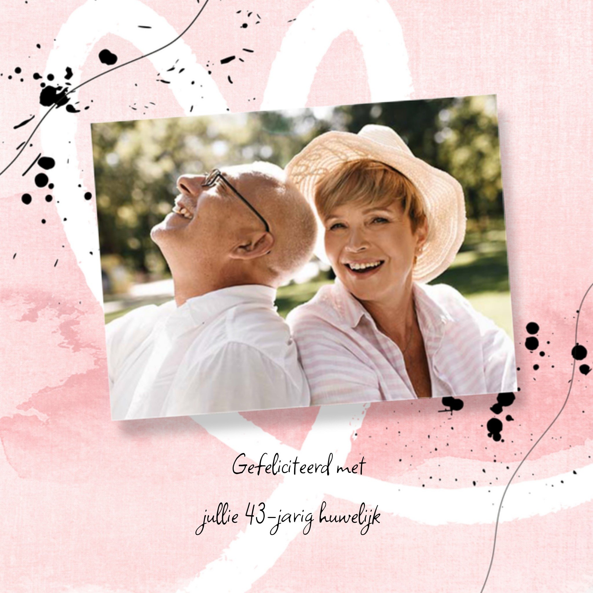 Huwelijk Tekst Vrolijk Vierkante Kaart Luckz