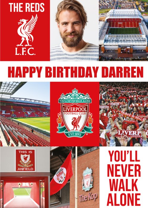 Liverpool F.C. | Verjaardagskaart | You'll never walk alone | Met foto