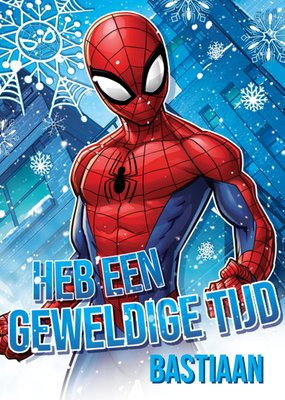 Marvel Spider-Man Heb Een Geweldige Tijd Winter Kaart