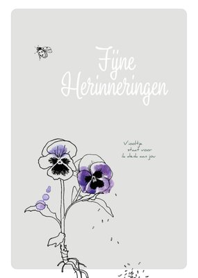 Veer&Moon | Denken aan kaart | Viooltje staat voor denk aan jou