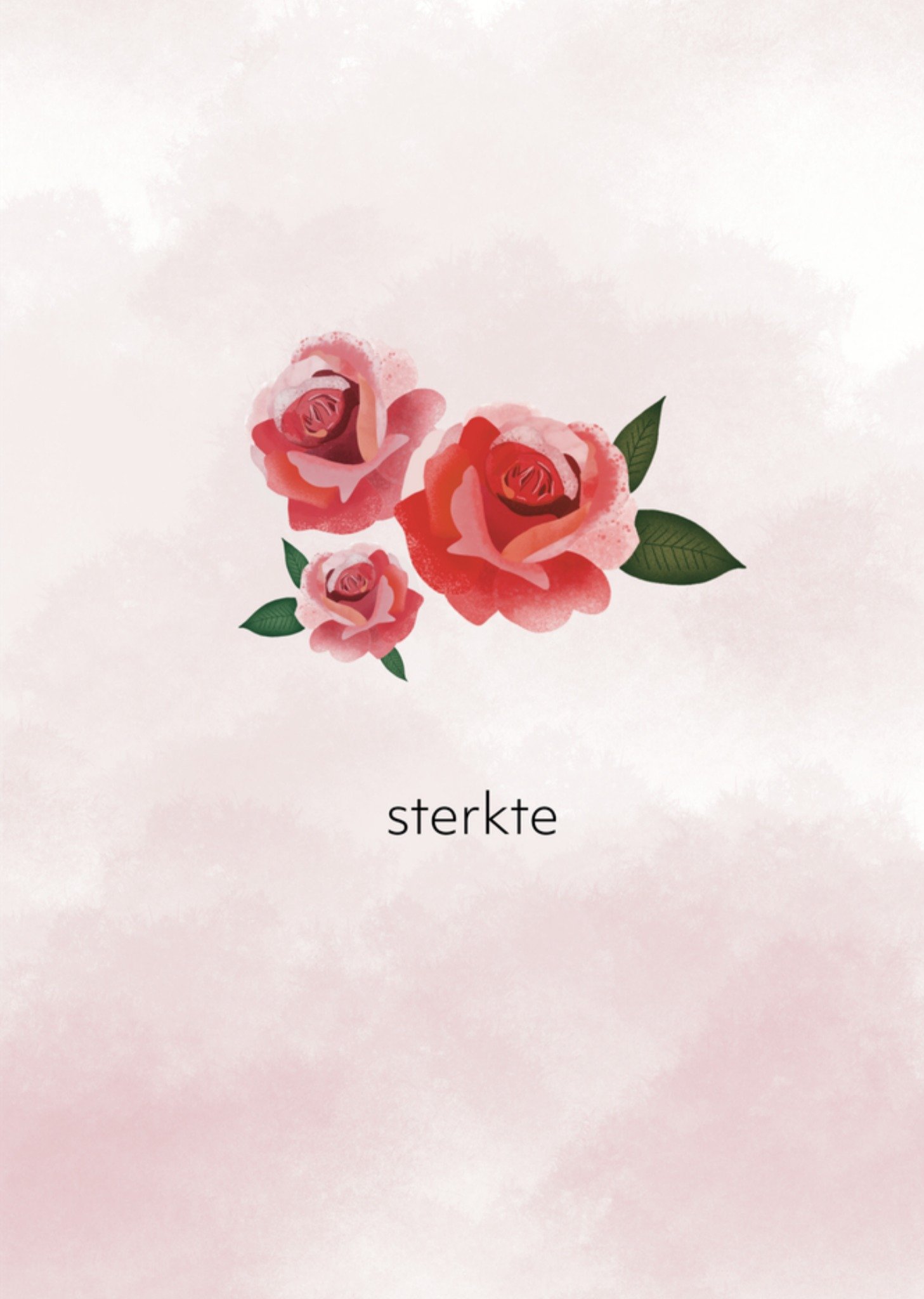 De Merkwaardige Studio Condoleancekaart Roos Kaart De merkwaardige studio