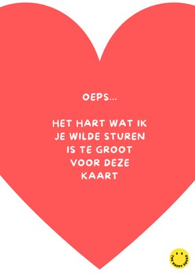 The Happy Squad | Denken aan kaart | Groot rood hart