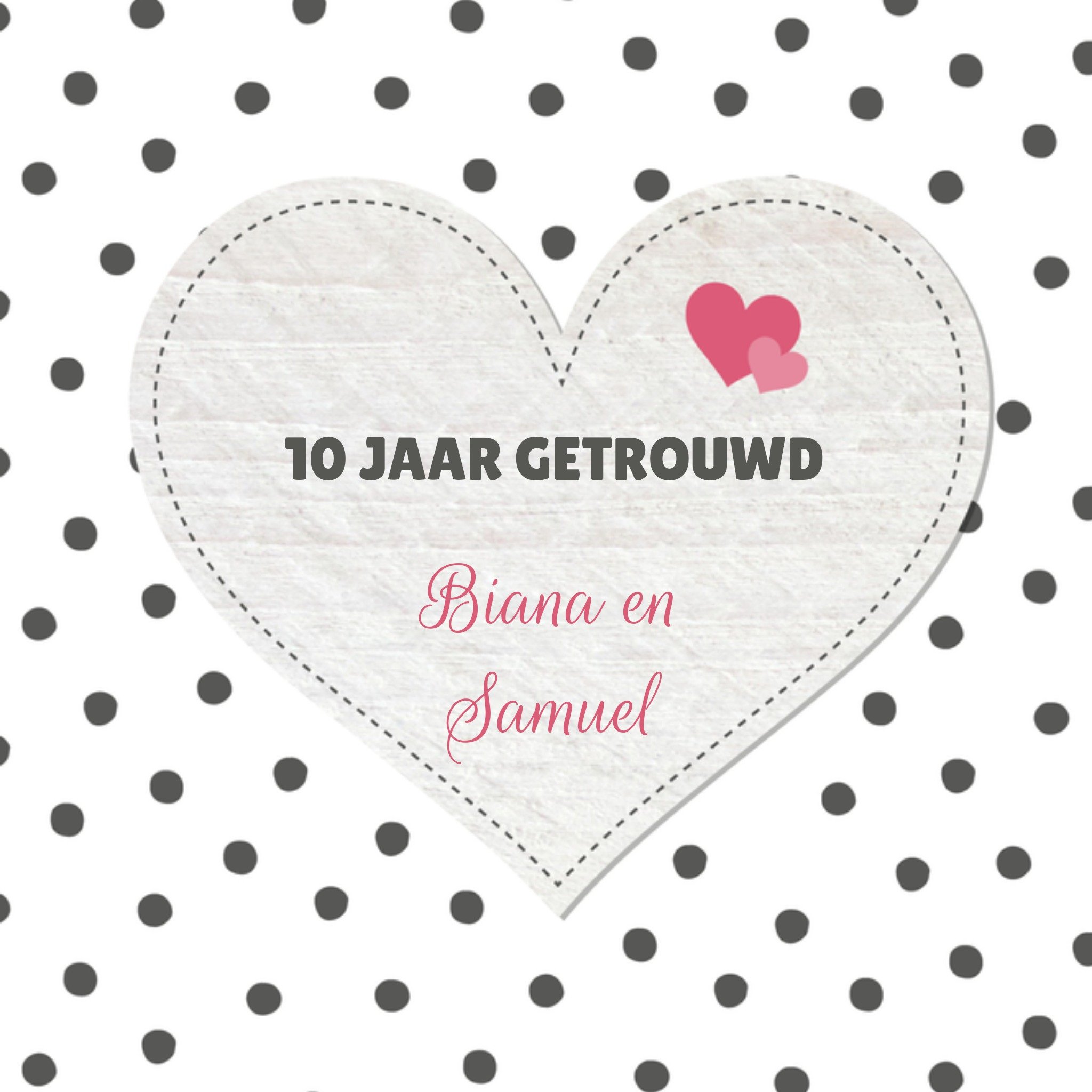 Greetz 10 jaar getrouwd Vierkant