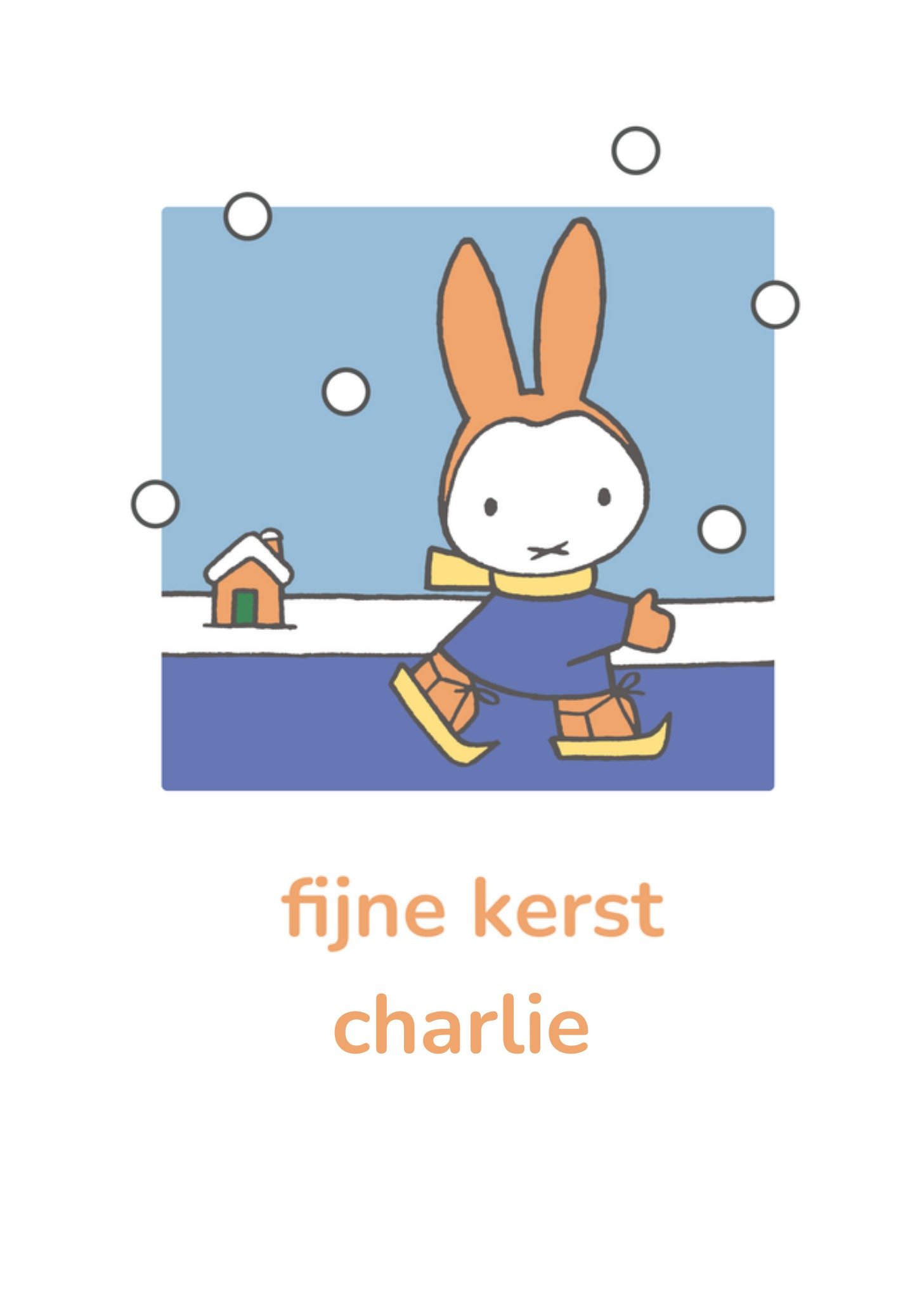 Nijntje Miffy Kerstkaart Fijne Kerst Standard Card