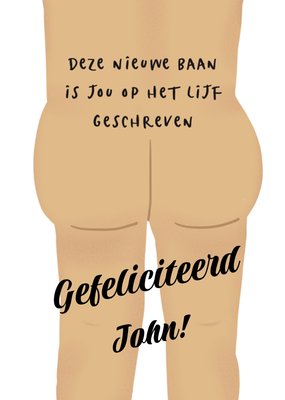 Deze Nieuwe Baan Is Jou Op Het Lijf Geschreven Geïllustreerde Billen Kaart