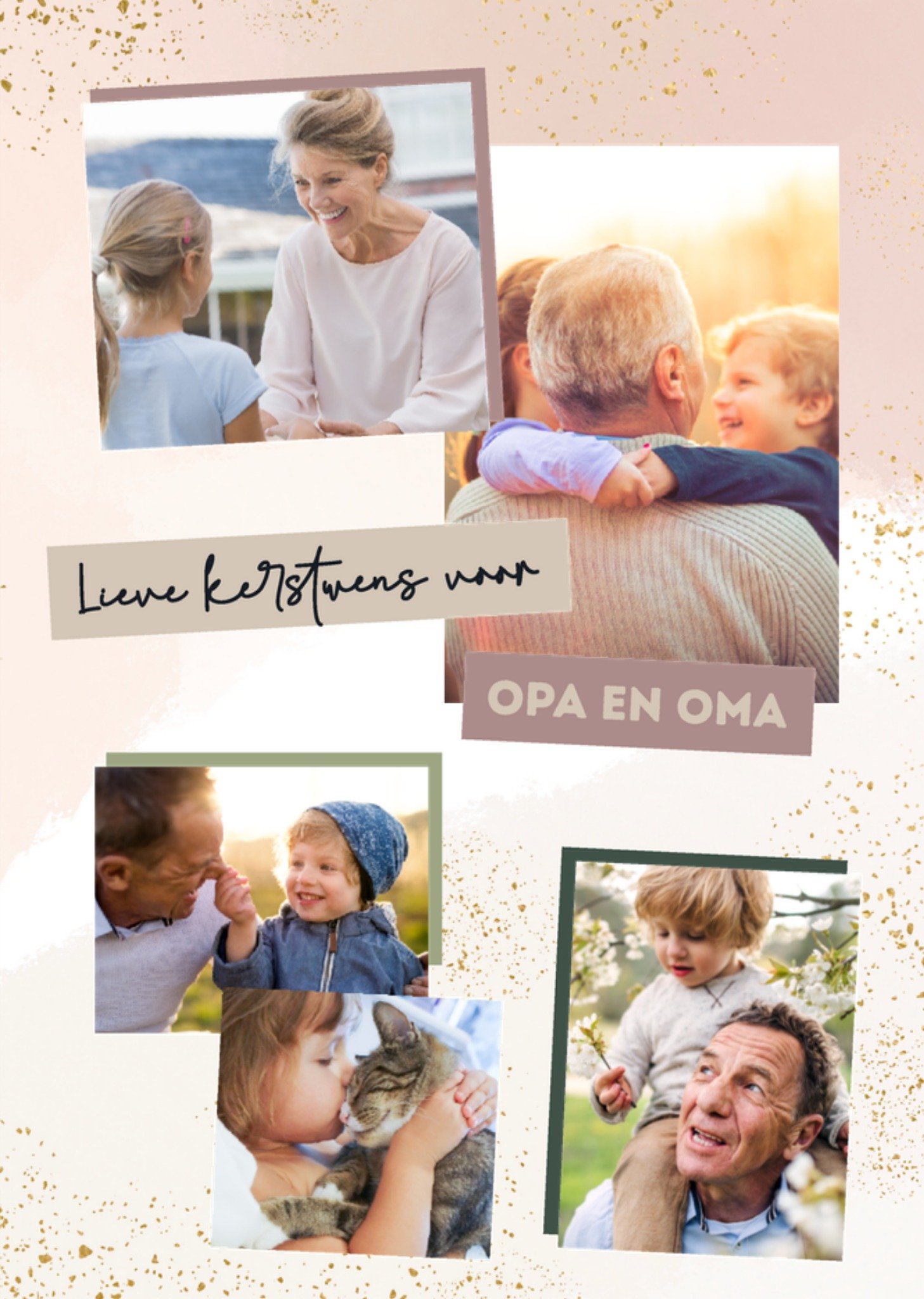 Kerstkaart Lieve kerstwens Opa en Oma Greetz