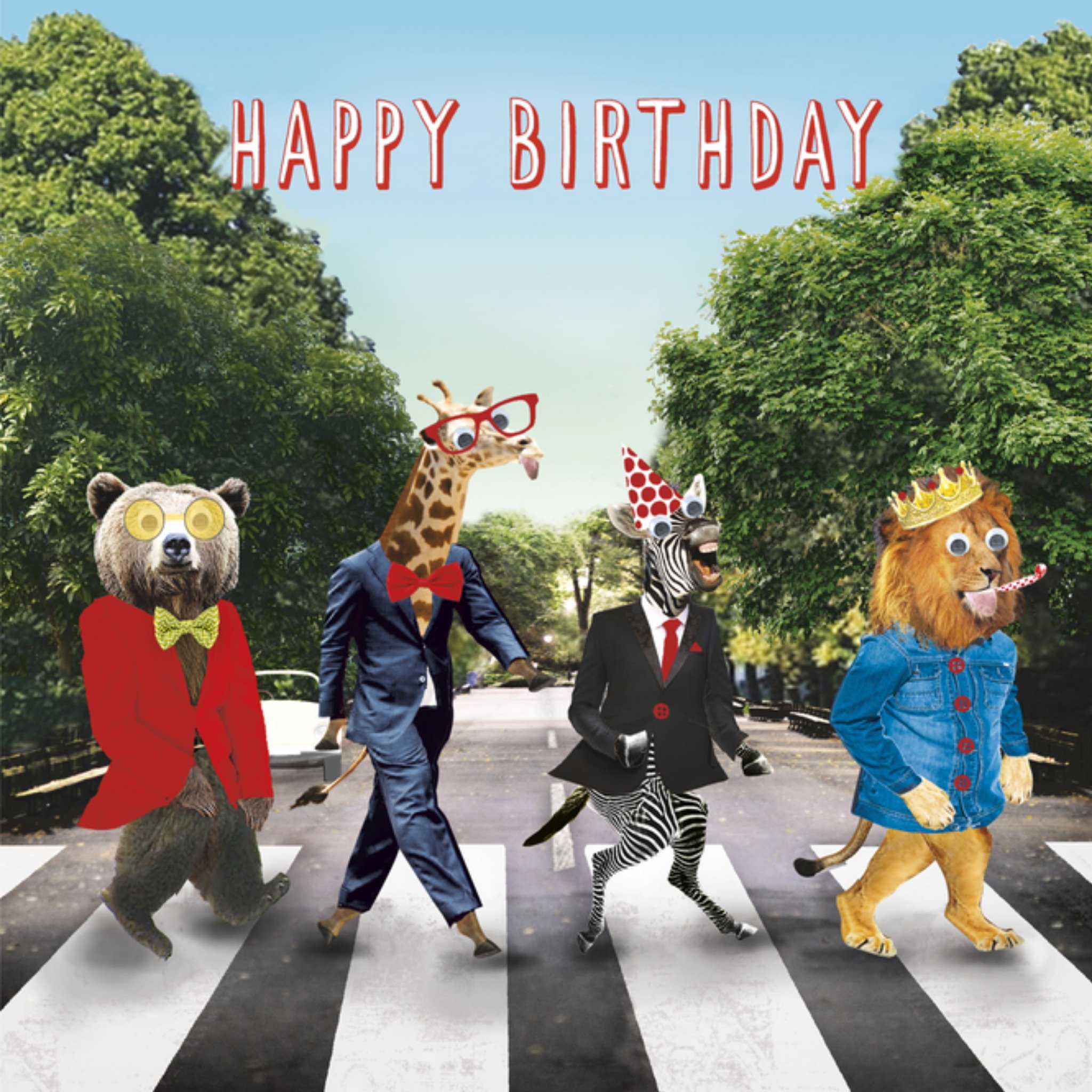 Verjaardagskaart dieren Vierkante Kaart UK Greetings