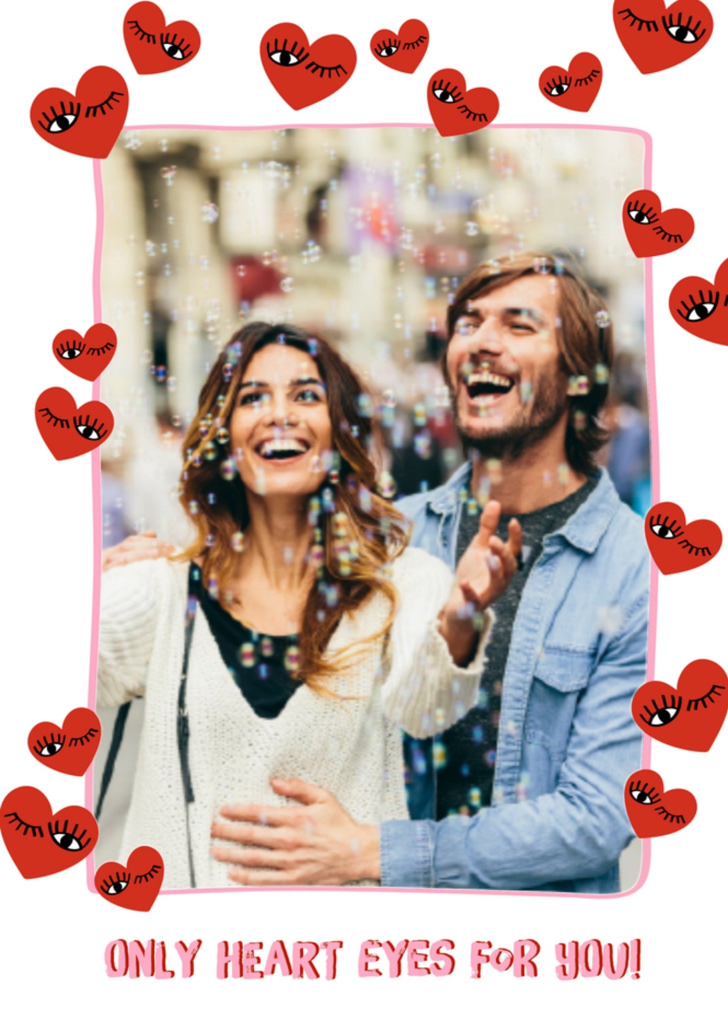 Valentijnskaart Heart eyes Greetz