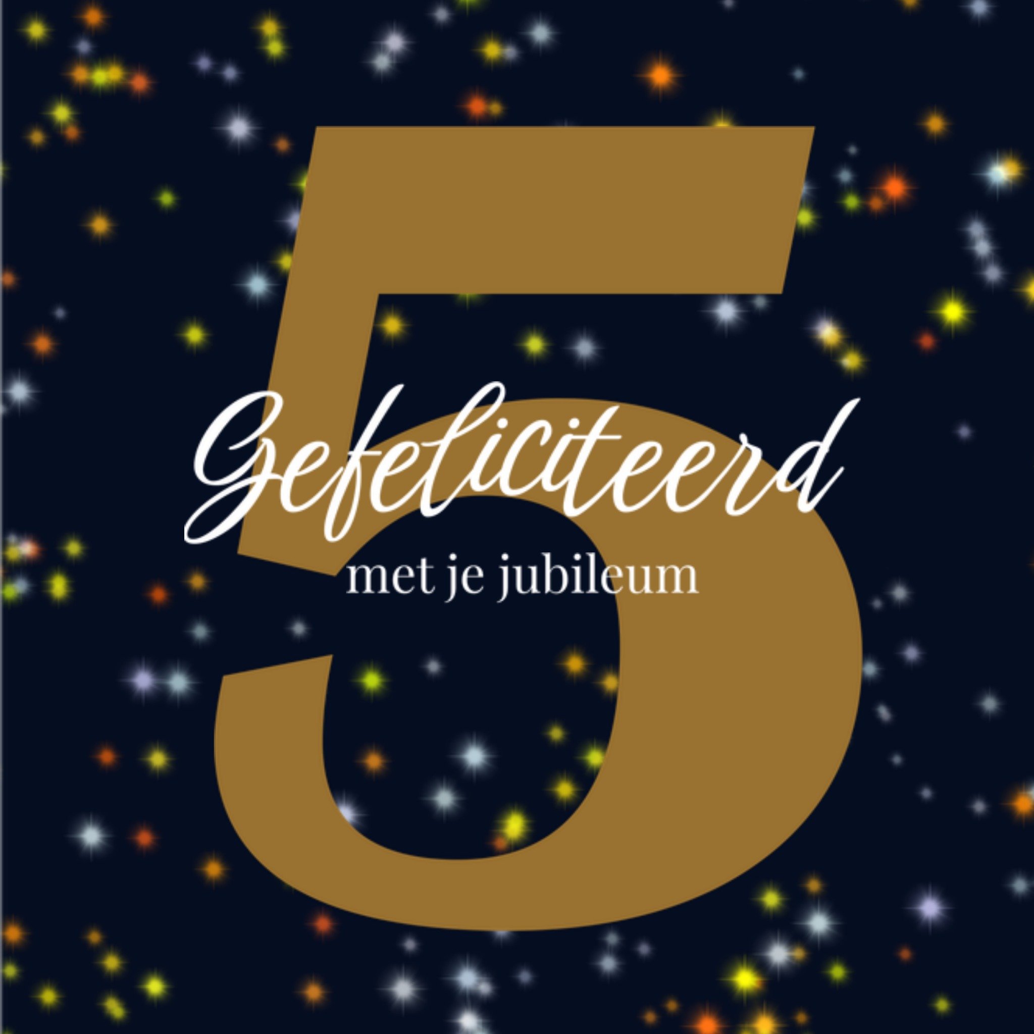 Greetz Werk jubileum kaart 5 Vierkant