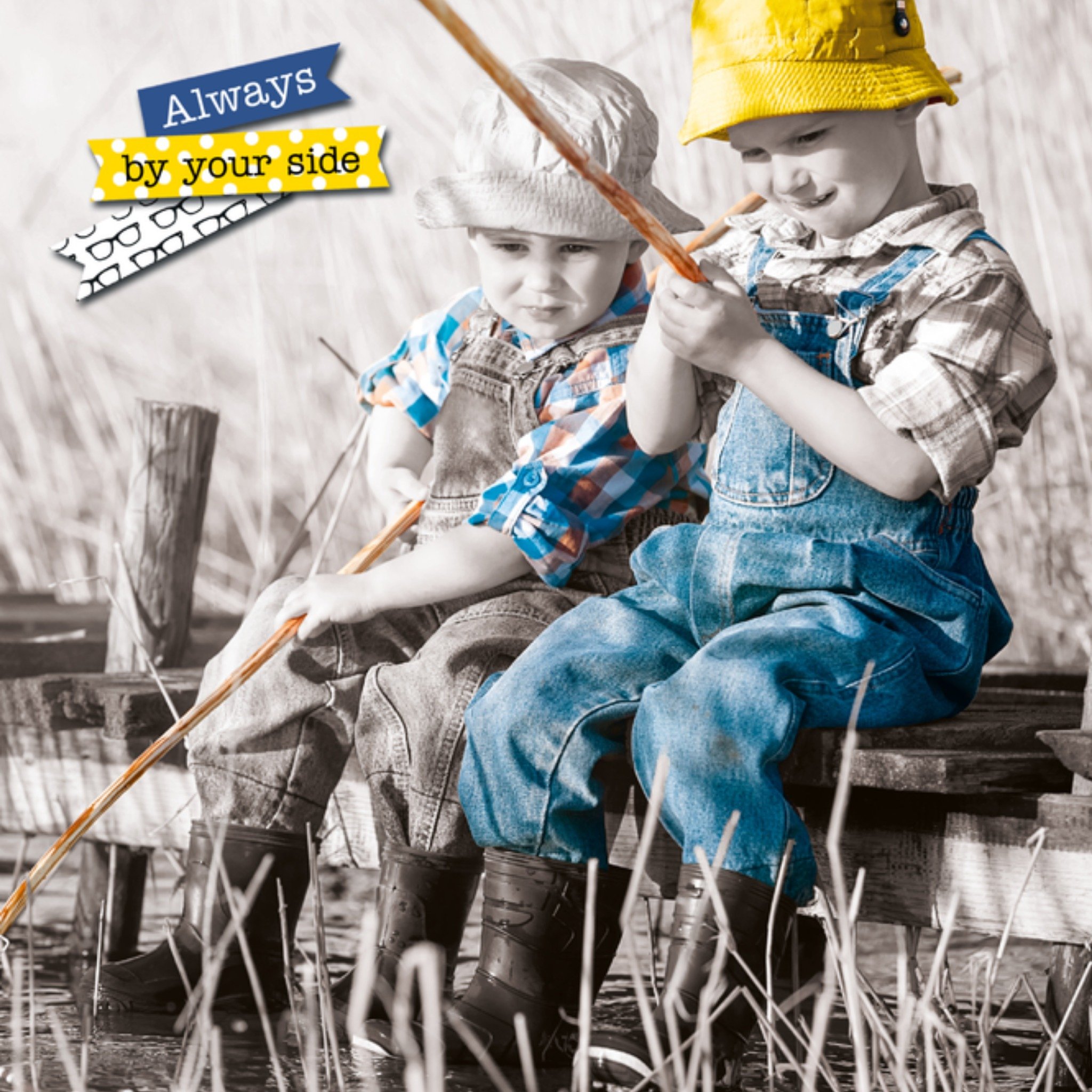 Vriendschapskaart hengel fotografisch Vierkante Kaart TMS