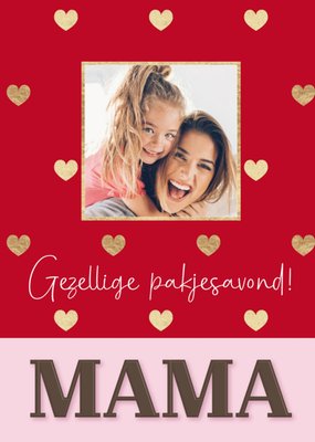 Hartjespatroon Foto Upload Mama Pakjesavond Kaart