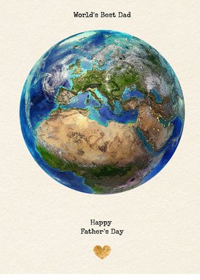 Beste Papa Ter Wereld Wereldbol Vaderdag Kaart