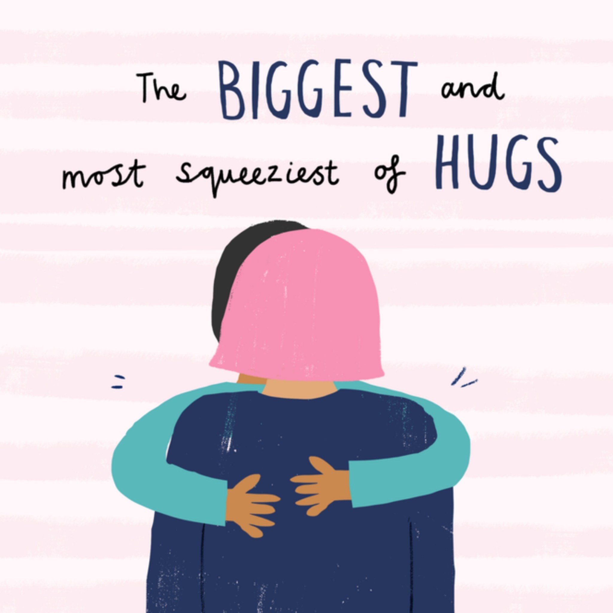 Kinship Valentijnskaart Biggest hugs Vierkante Kaart Greetz