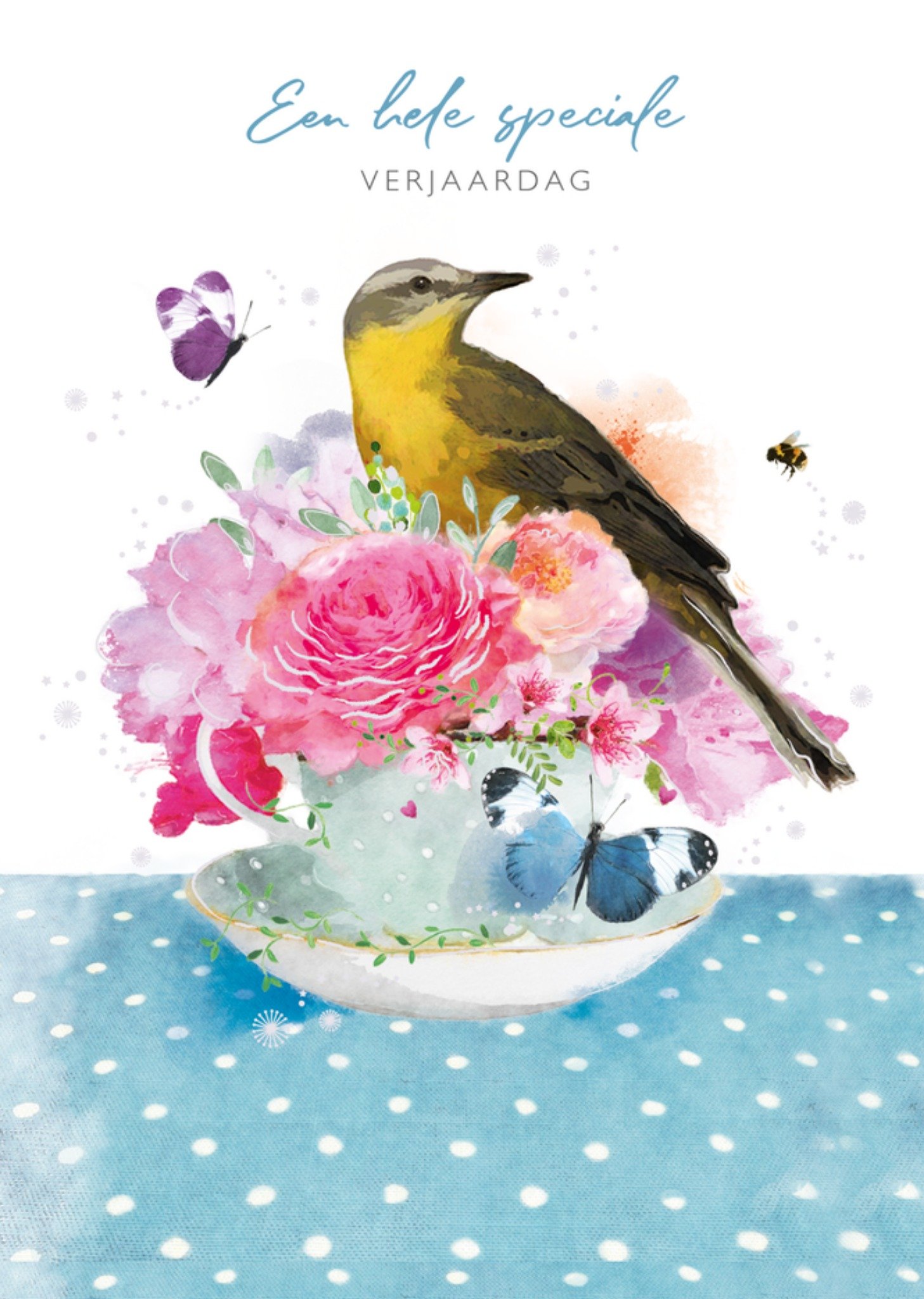 Verjaardagskaart Vogel Kaart Paperclip