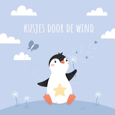 Kleine Vlindervoetjes | Condoleancekaart | Kusjes door de wind