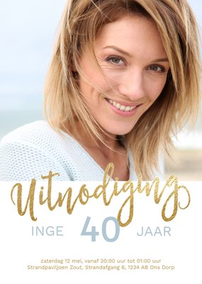 Uitnodiging verjaardag 40 jaar