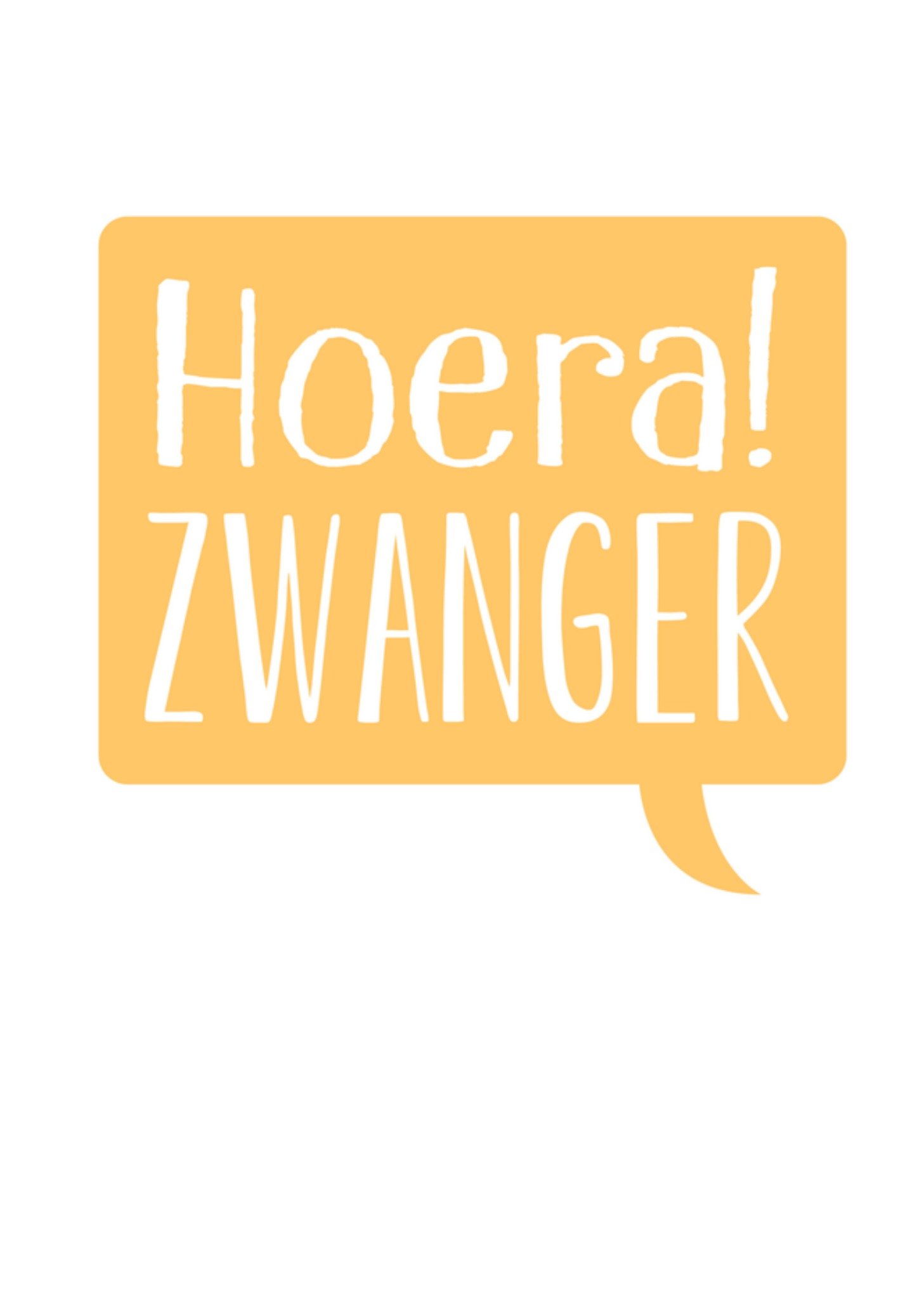 Greetz Zwangerschapskaart hoera! Zwanger Standard Card