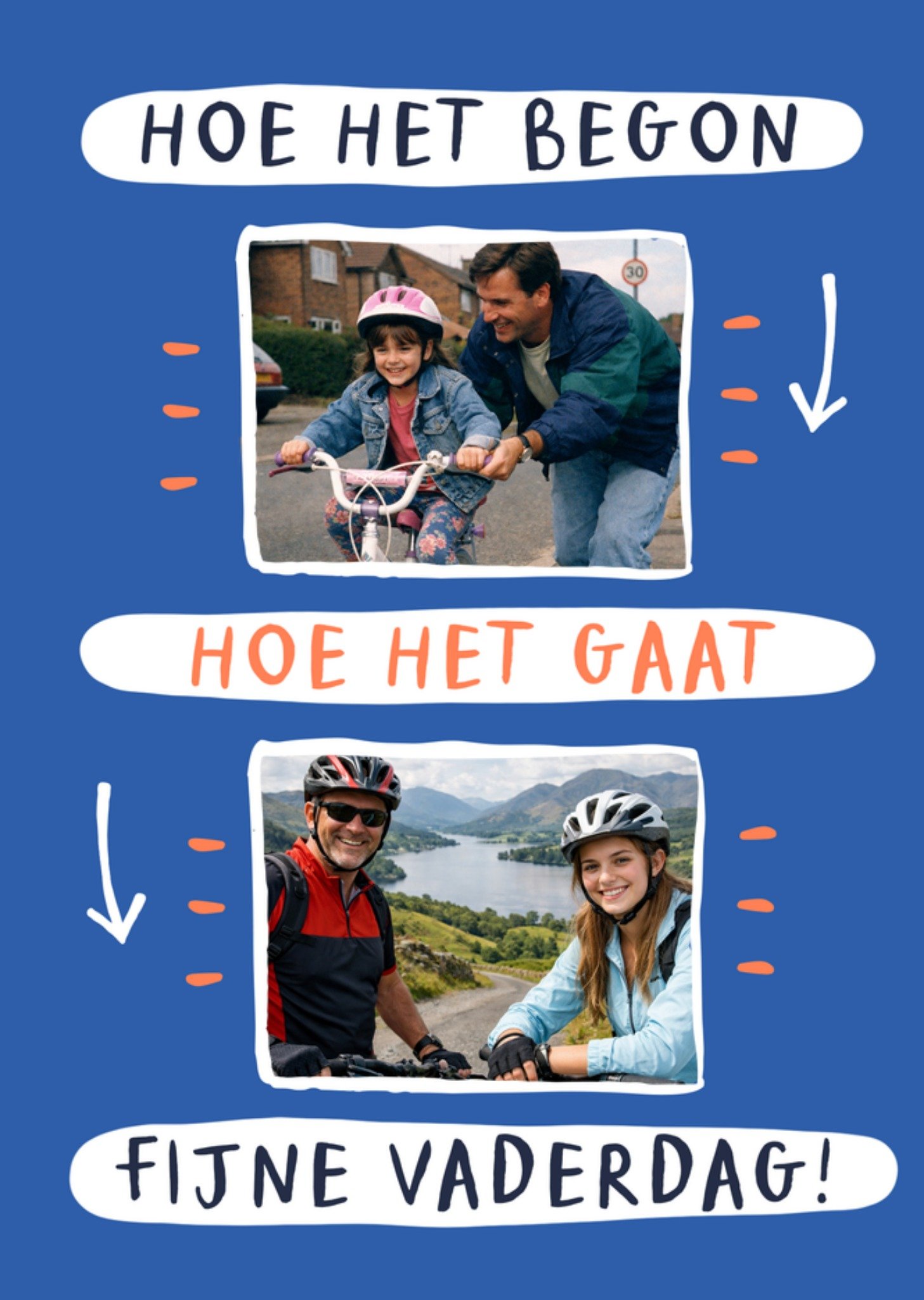 Hoe Het Begon Hoe Het Gaat Typografisch Foto Upload Vaderdag Kaart Greetz