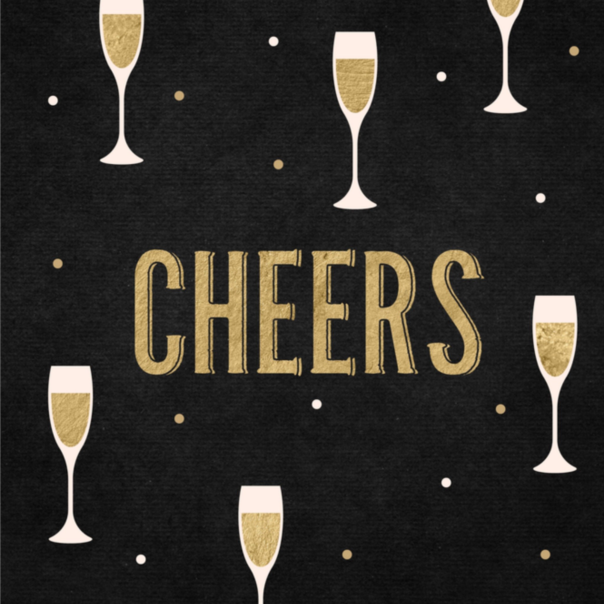 Papercute Jubileumkaart drinken cheers Vierkant