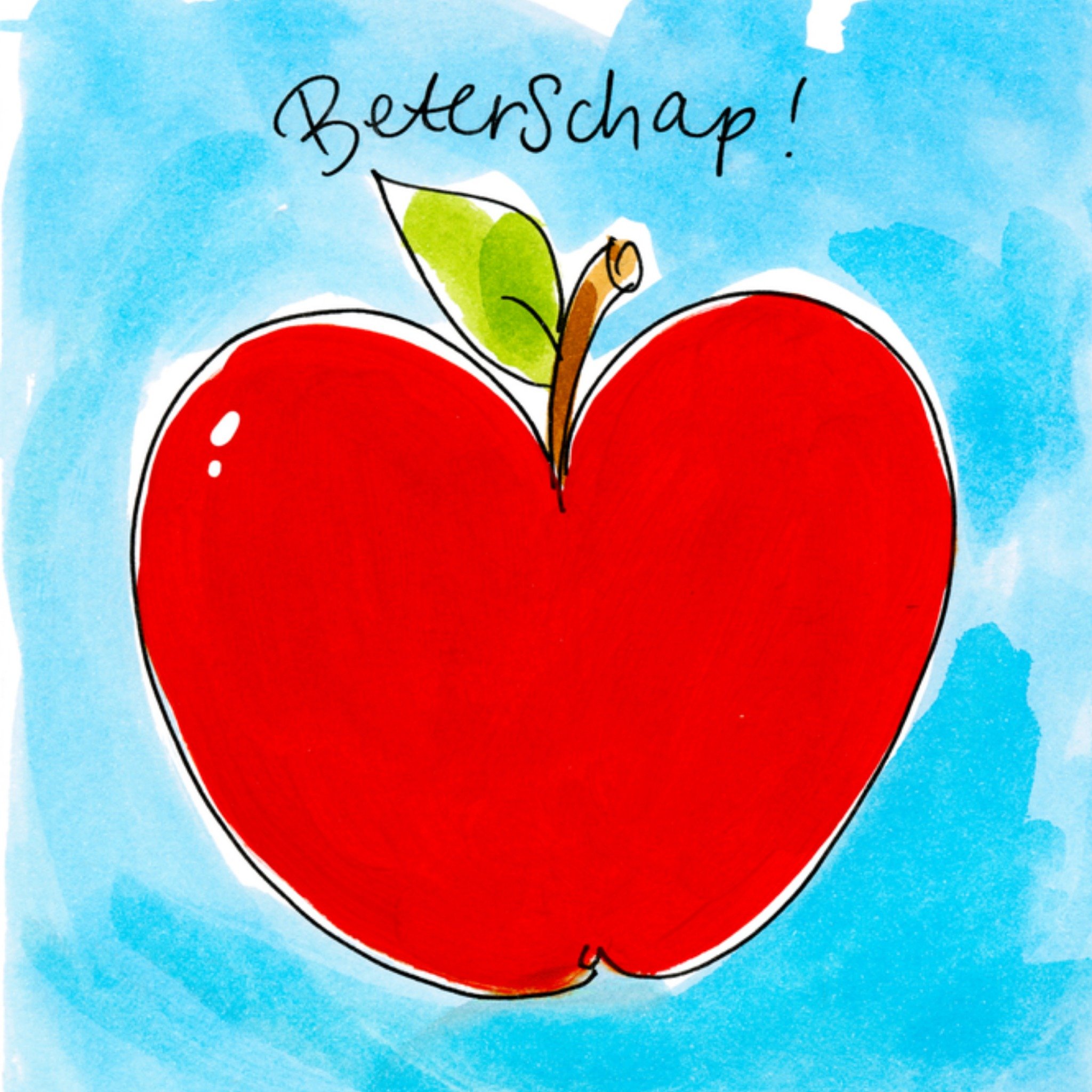 Beterschapskaart appel Vierkante Kaart Blond Amsterdam