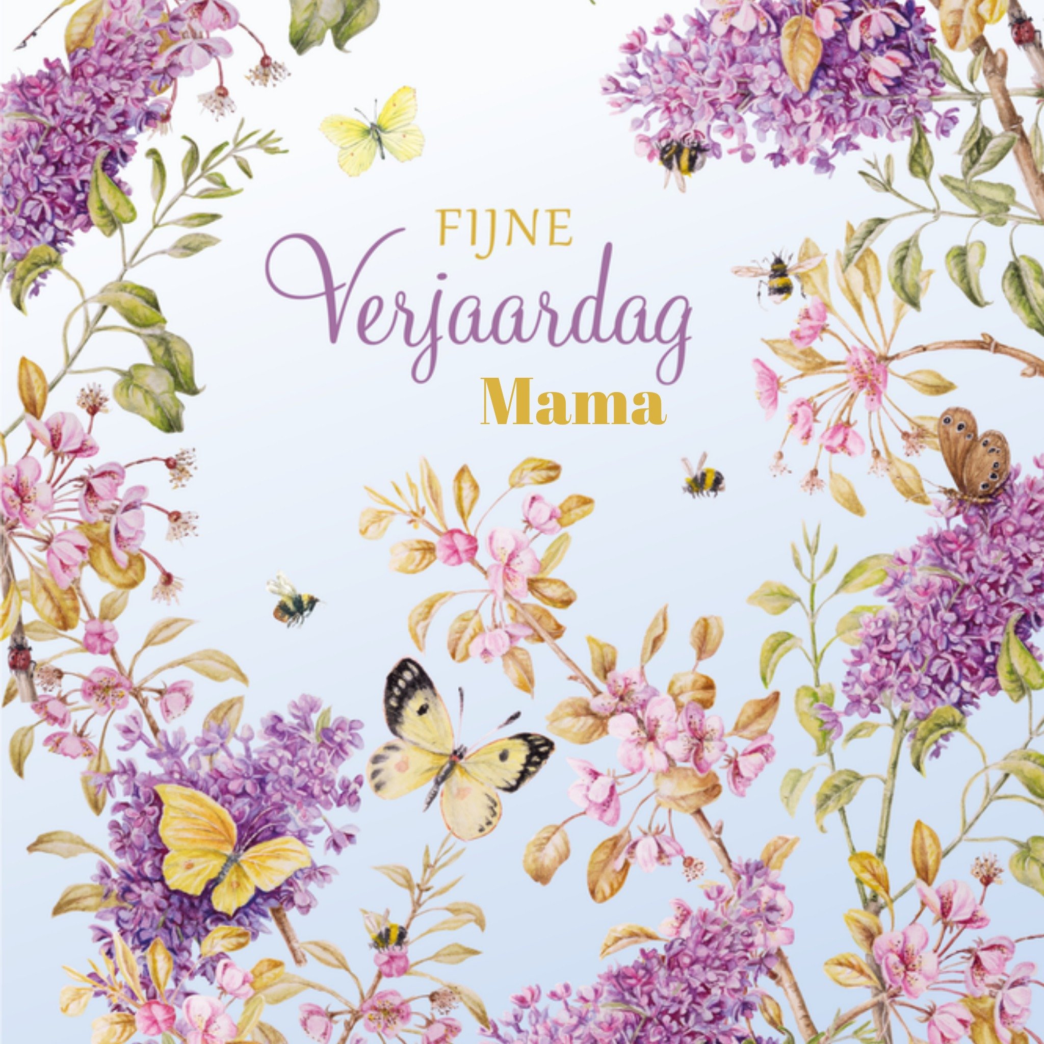 Verjaardagskaart Bloemen Mama Vierkante Kaart Janneke Brinkman