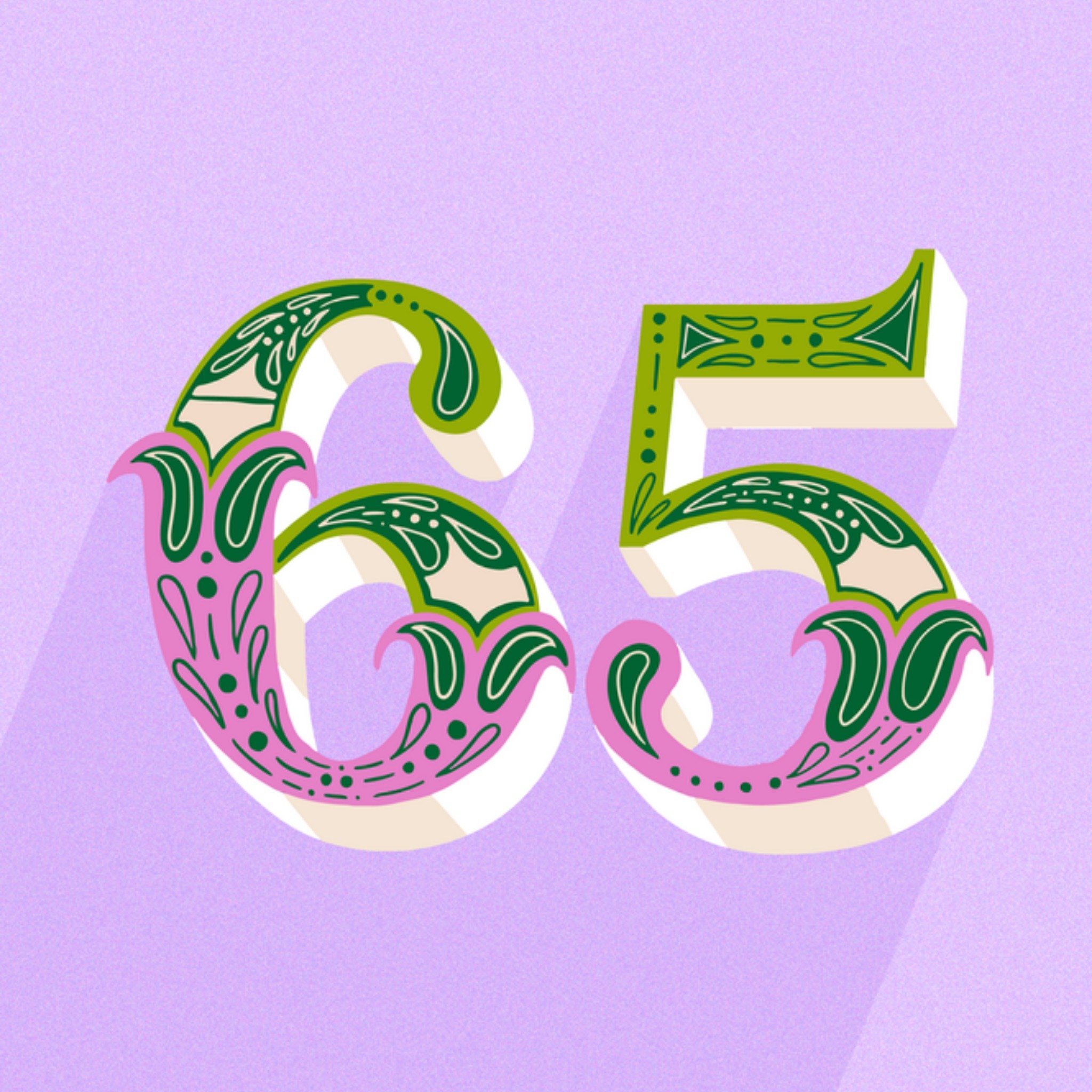 Greetz Verjaardagskaart 65 Today Vierkant