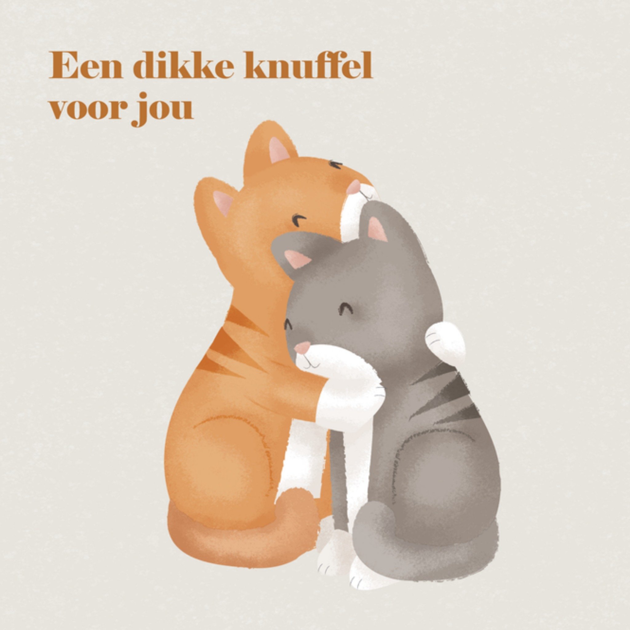 Little Dutch Denken aan kaart Katjes Knuffel Vierkant