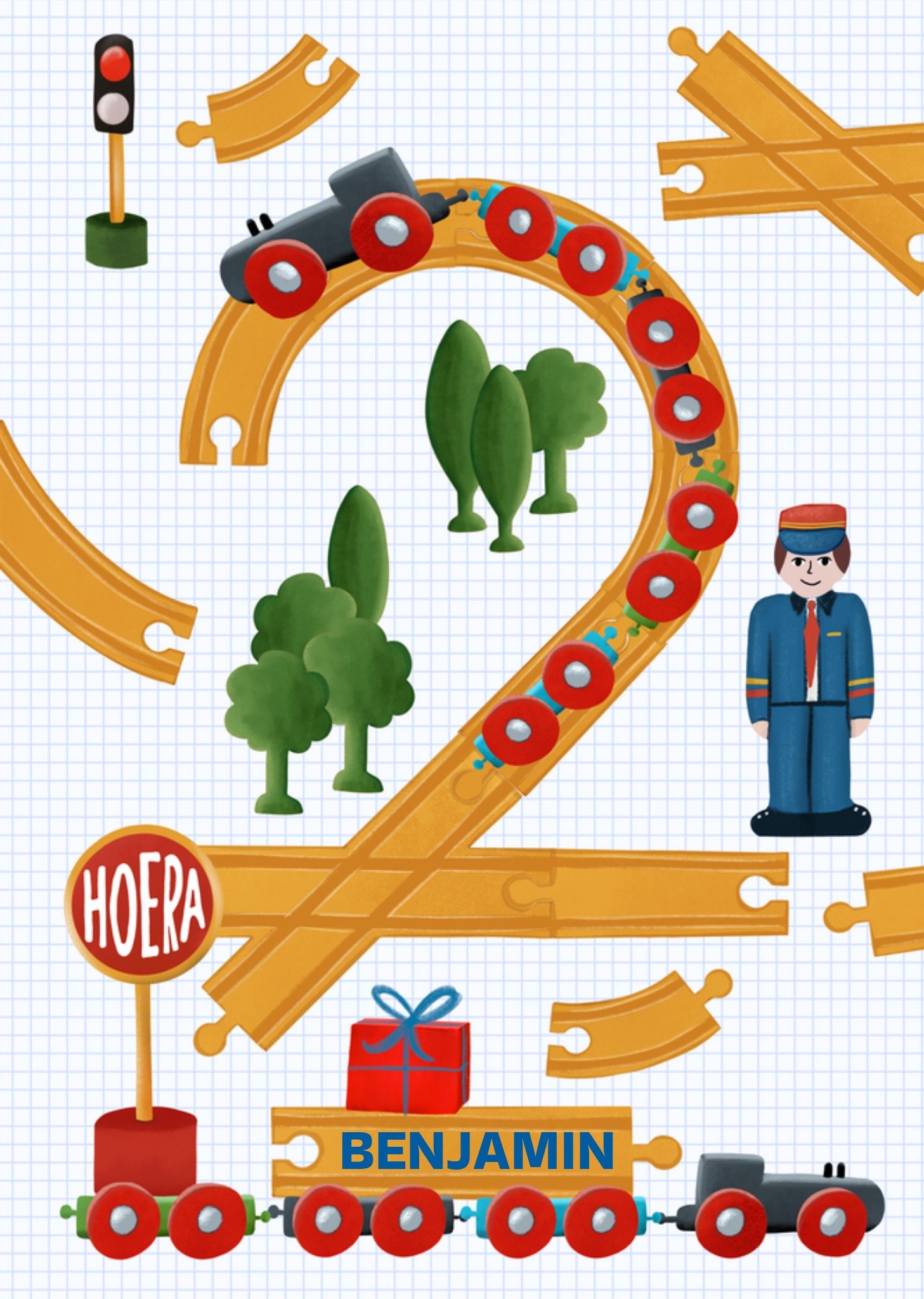 Verjaardagskaart 2 Hoera Kaart Fishuals