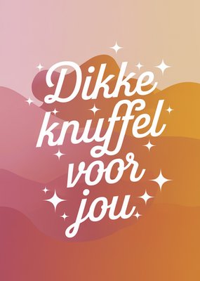 Greetz | Denken aan Ansichtkaart | Dikke knuffel voor jou | Typografisch