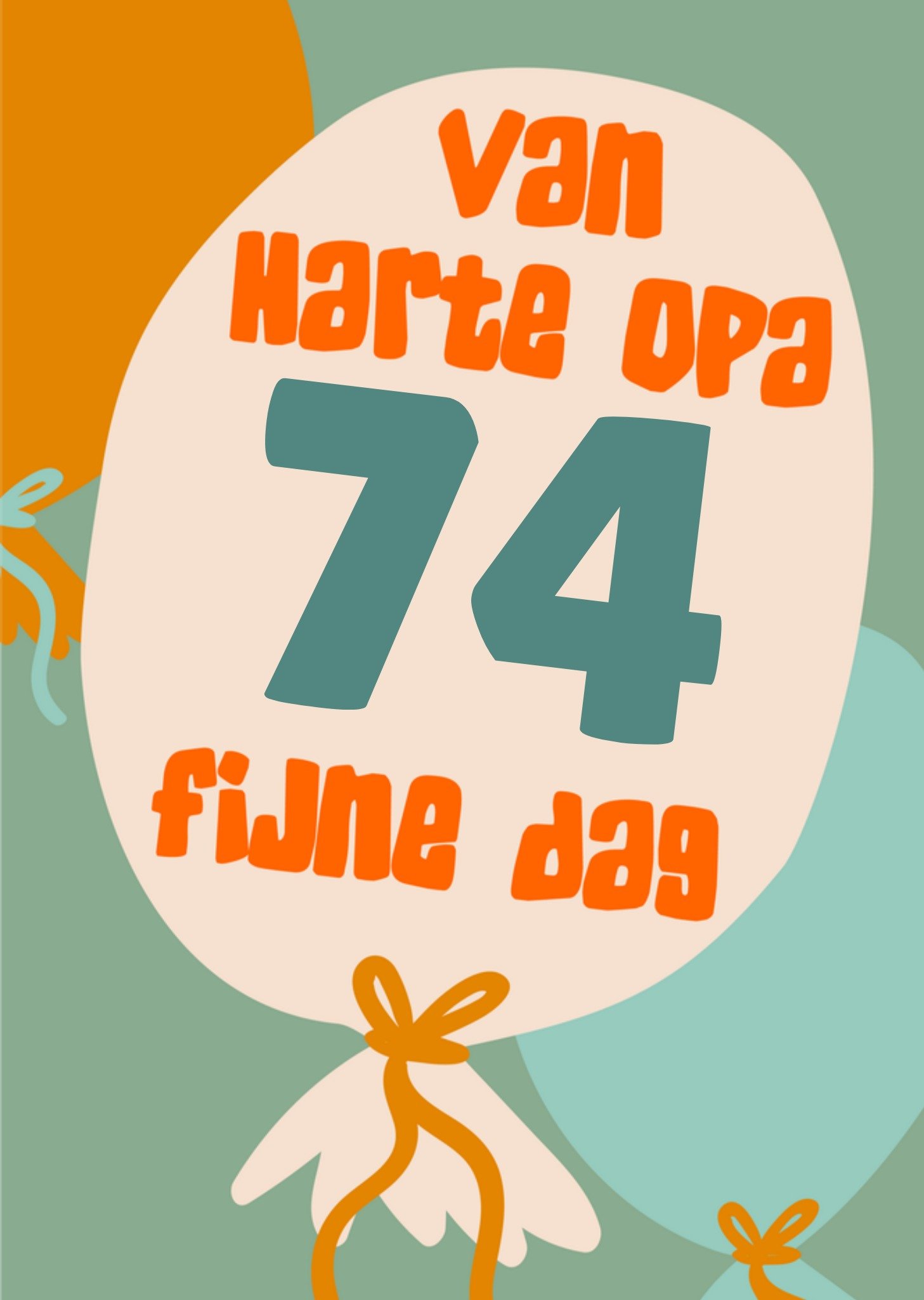 Greetz Verjaardagskaart Met leeftijd Van harte Opa Standard Card