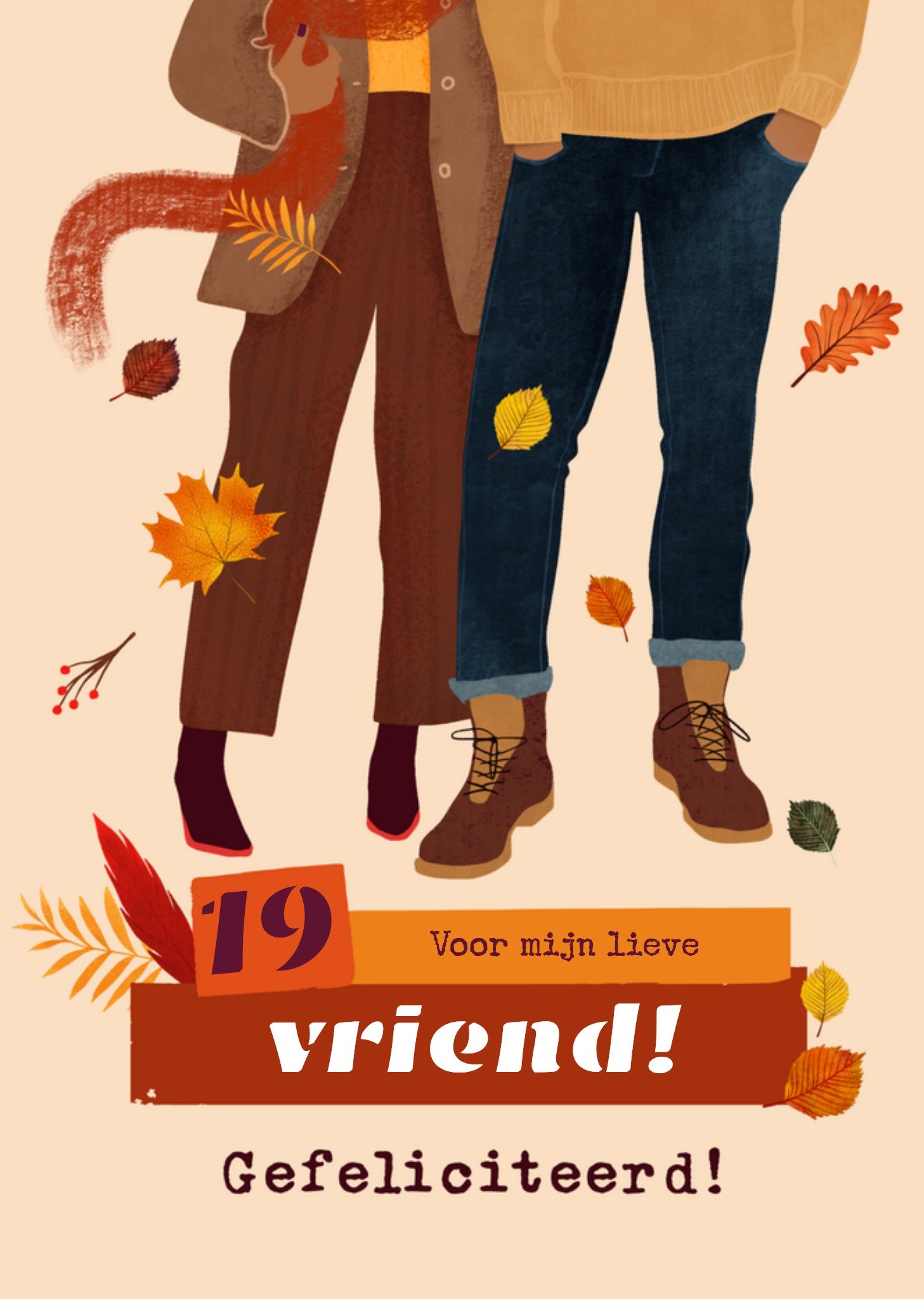 Greetz Verjaardag Herfst Vriend Standard Card