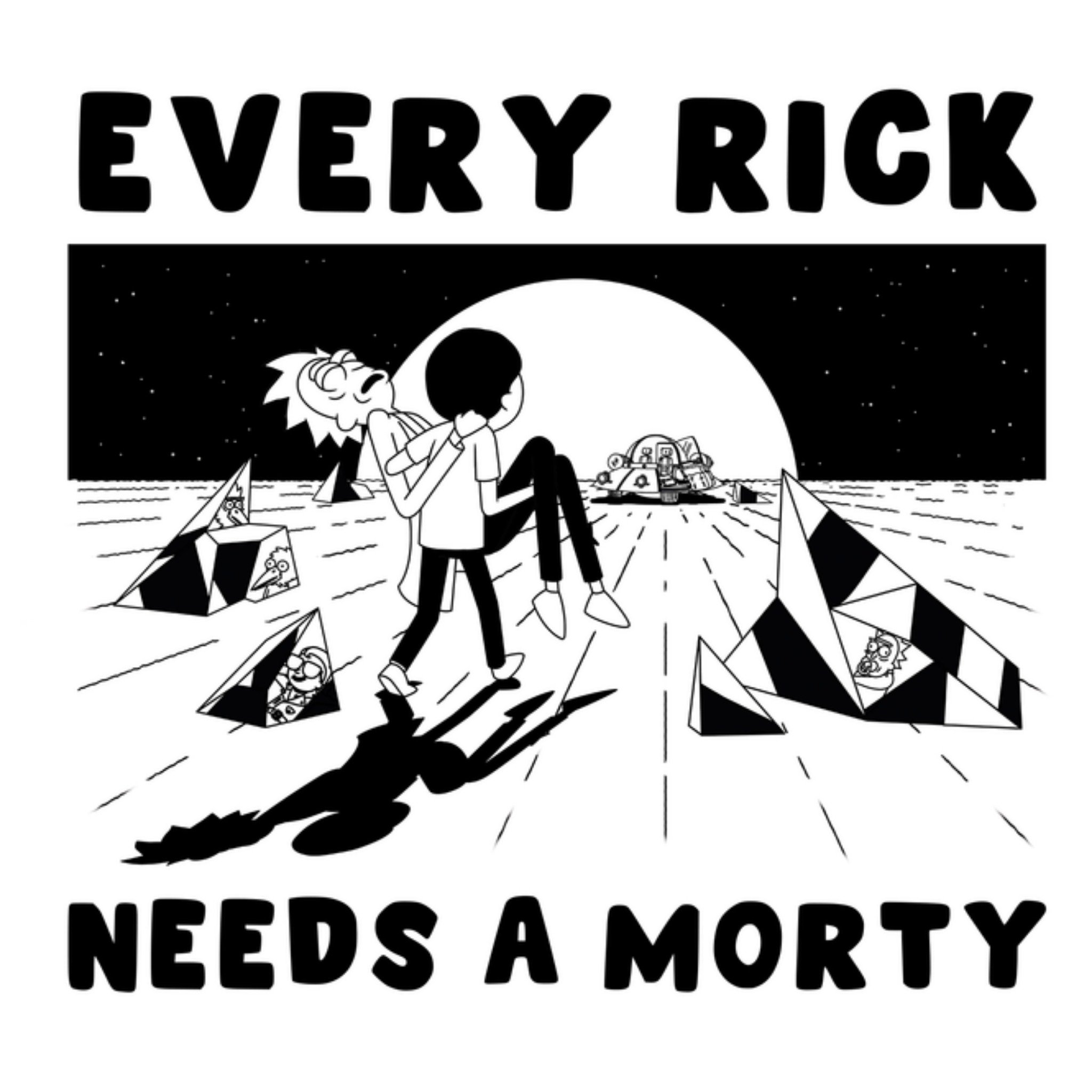 Verjaardagskaart Vriendschap Vierkante Kaart Rick and Morty