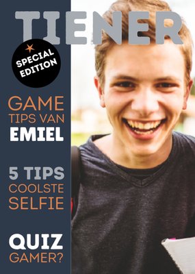 Tijdschrift Cover Gamer Foto Upload Tiener Kaart