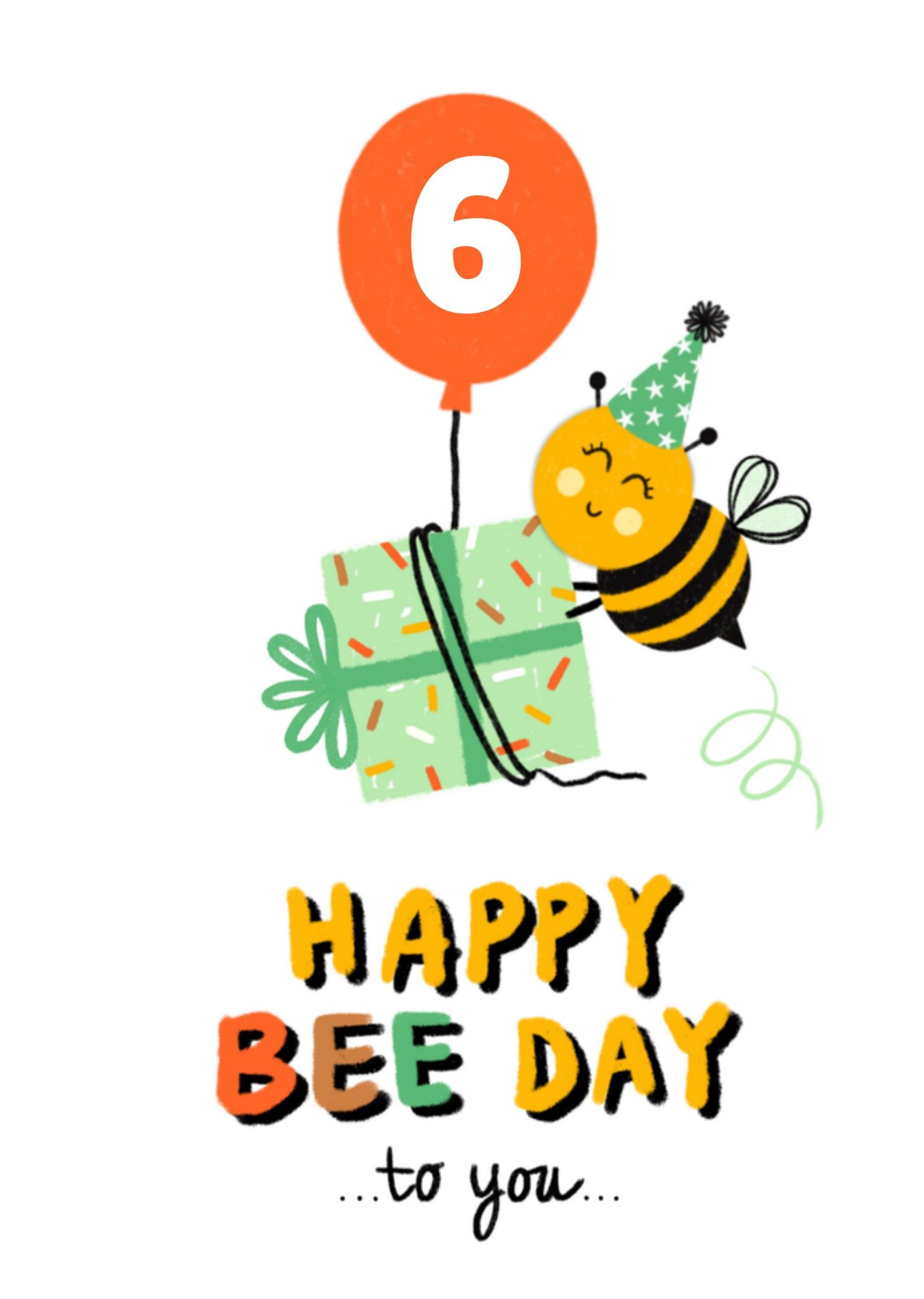 Verjaardagskaart Happy Bee Day! Aanpasbare leeftijd Kaart Marieke Witke