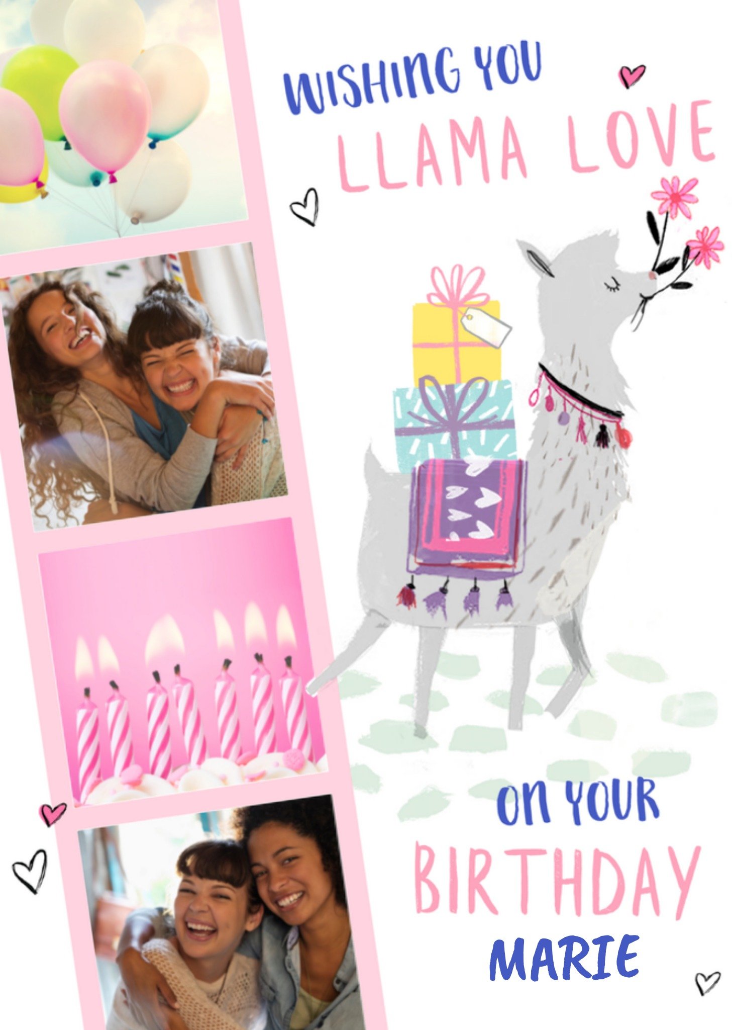 Verjaardagskaart lama fotokaart Kaart Greetz