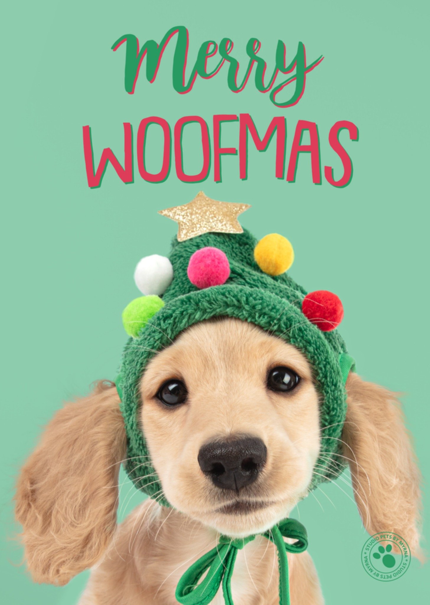 Studio Pets Kerstkaart Merry Woofmas Standard Card