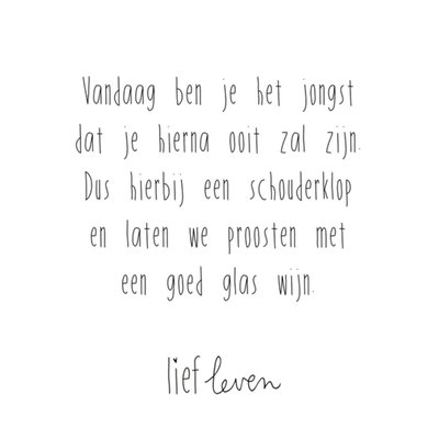 Lief Leven | Verjaardagskaart | gedicht