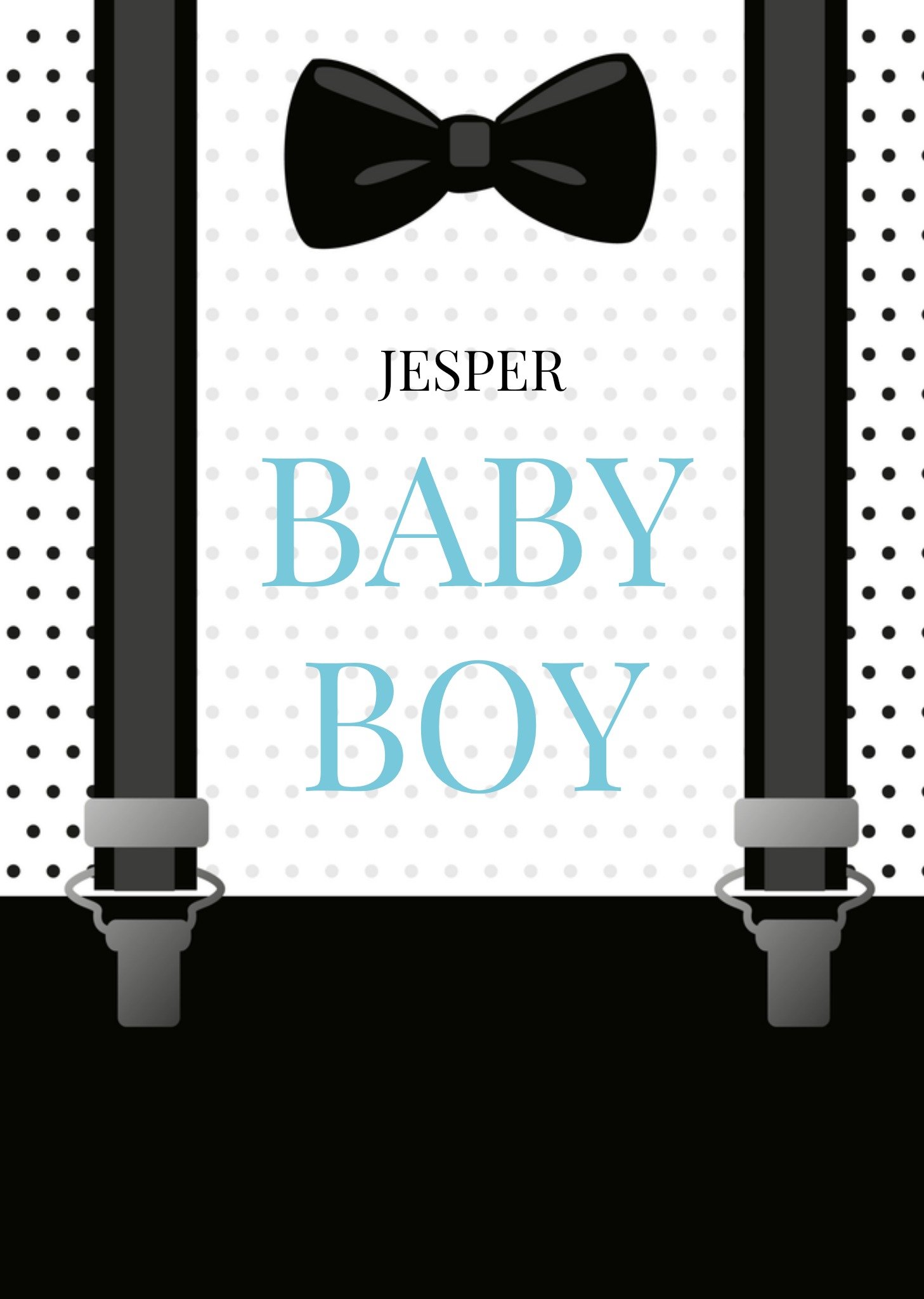 Geboortekaart Jongen Kaart Paperclip