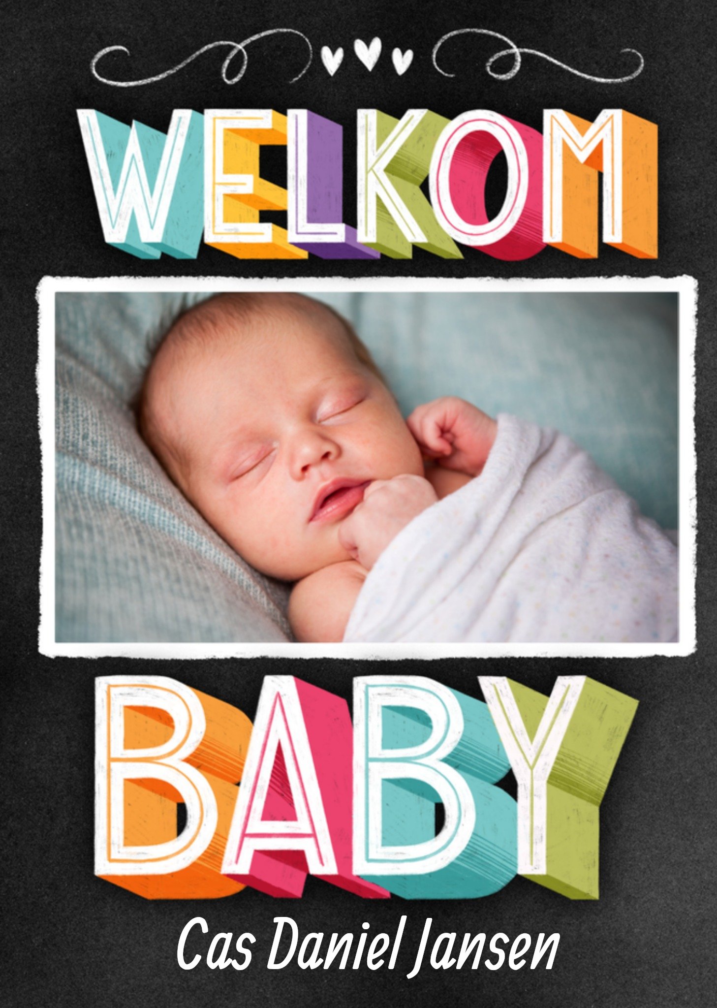 Letters by Julia Geboortekaart foto Kaart Letters By Julia