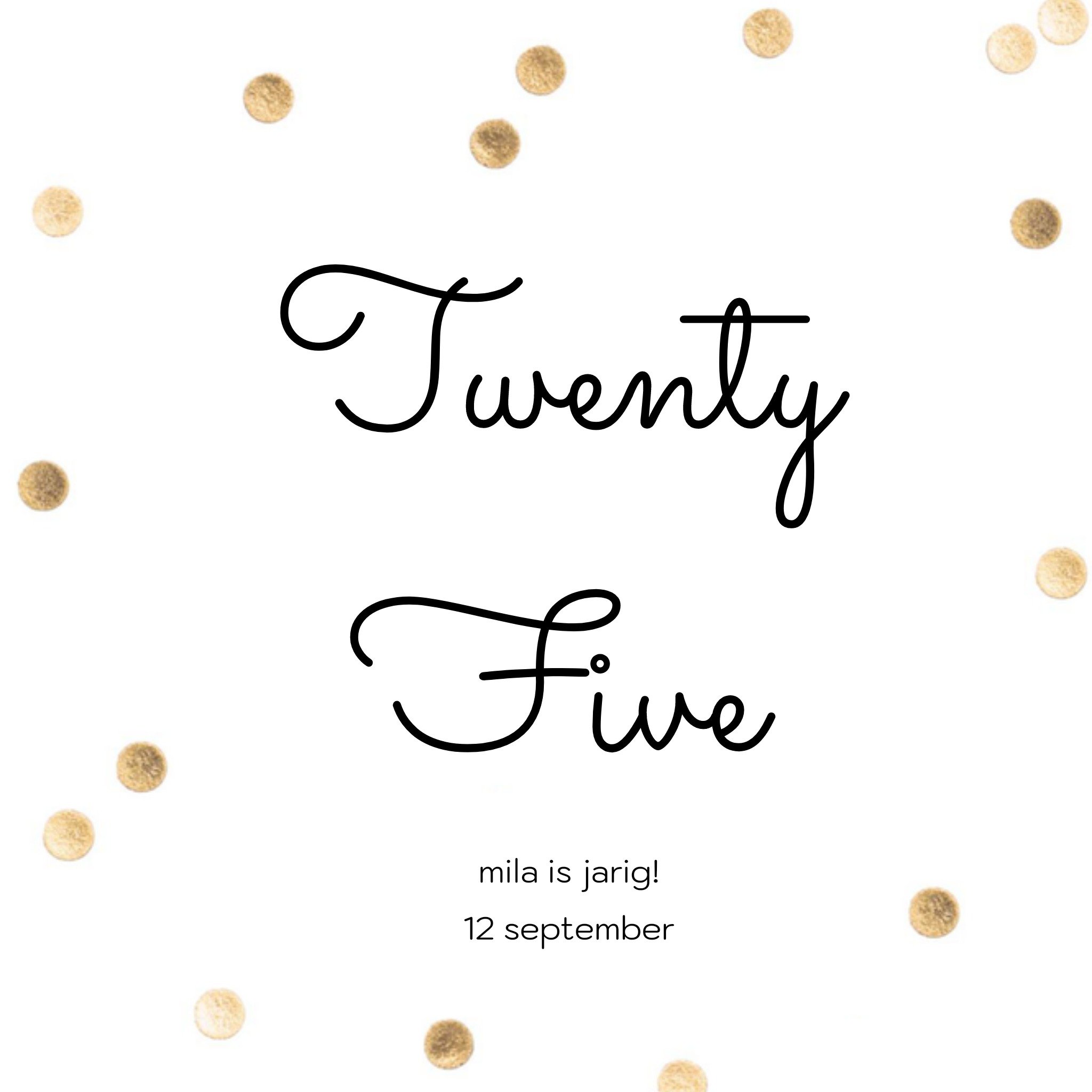 Greetz Verjaardagsfeest uitnodiging Munten Vierkant