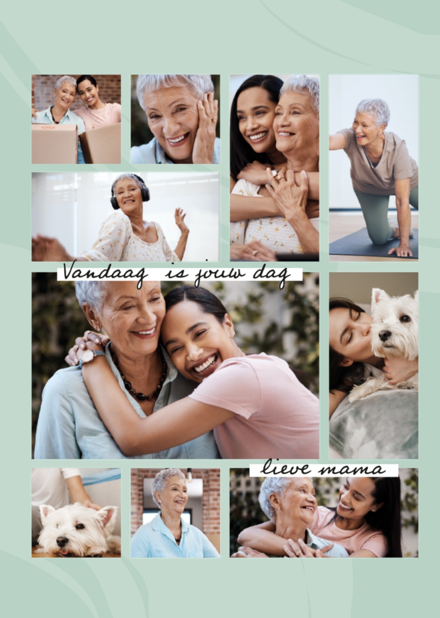 Moederdagkaart Vandaad is jouw dag Lieve mama Fotokaart Kaart Greetz