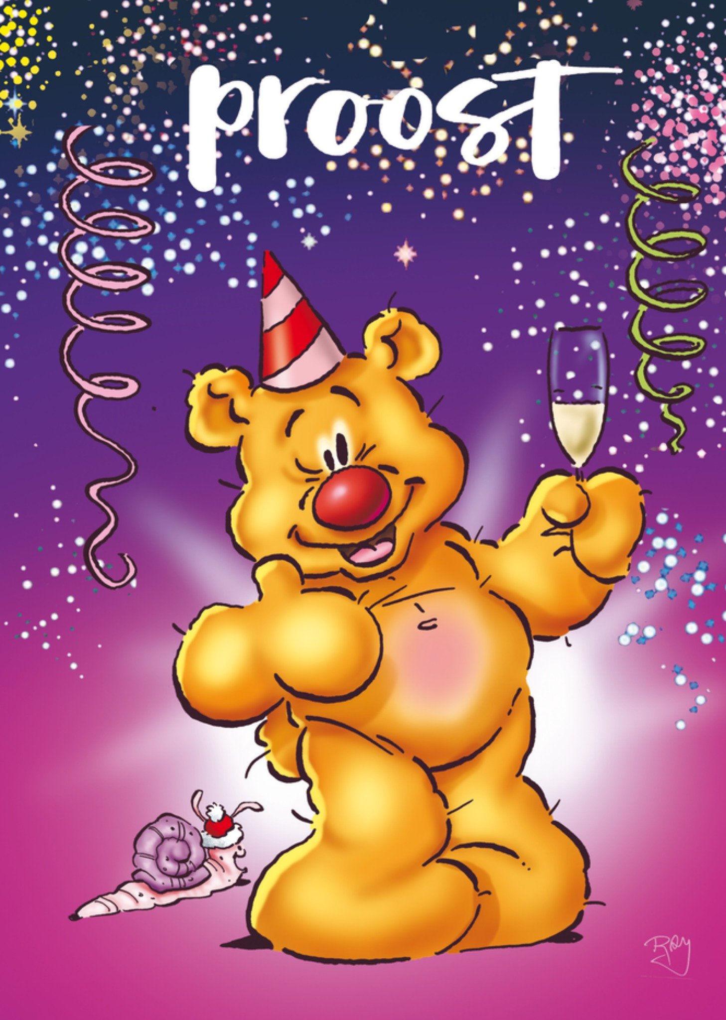 Kerstkaart Proost Doodles