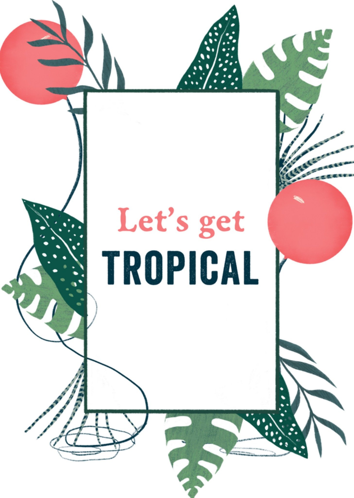 Greetz Uitnodiging tuinfeest tropical Standard Card