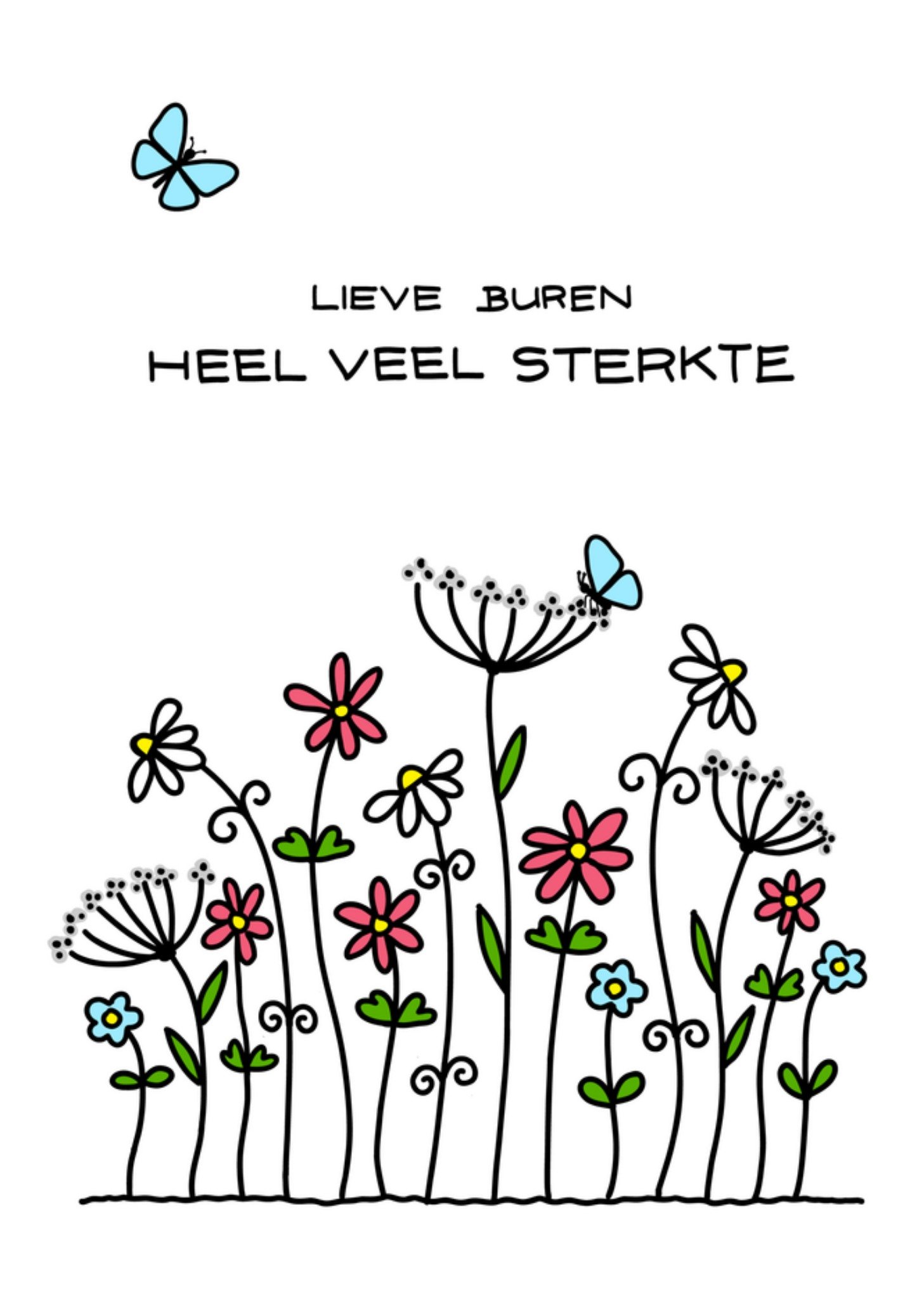 Sterkte kaart Bloemen Buren Kaart YH Tekent