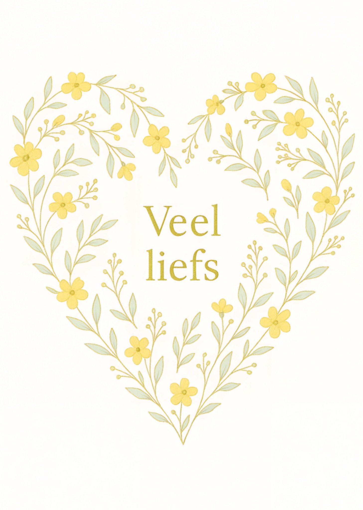 Zomaar kaart Veel liefs Greetz