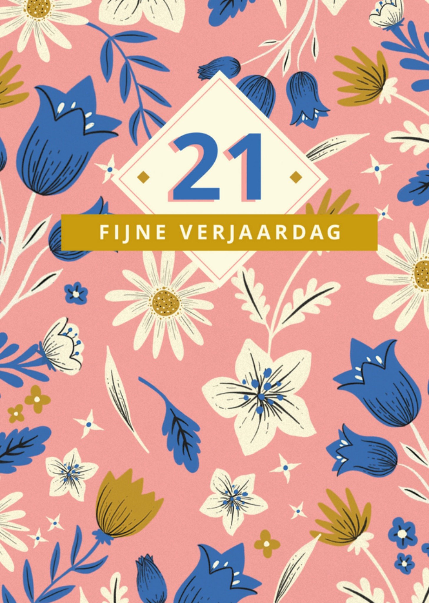 Verjaardagskaart 21 jaar Kaart Dalia Clark Design