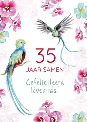 Michelle Dujardin | Huwelijkskaart | Jubileum | Gefeliciteerd lovebirds 