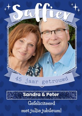 Hartjes Foto Upload Saffier 45e Jubileum Kaart